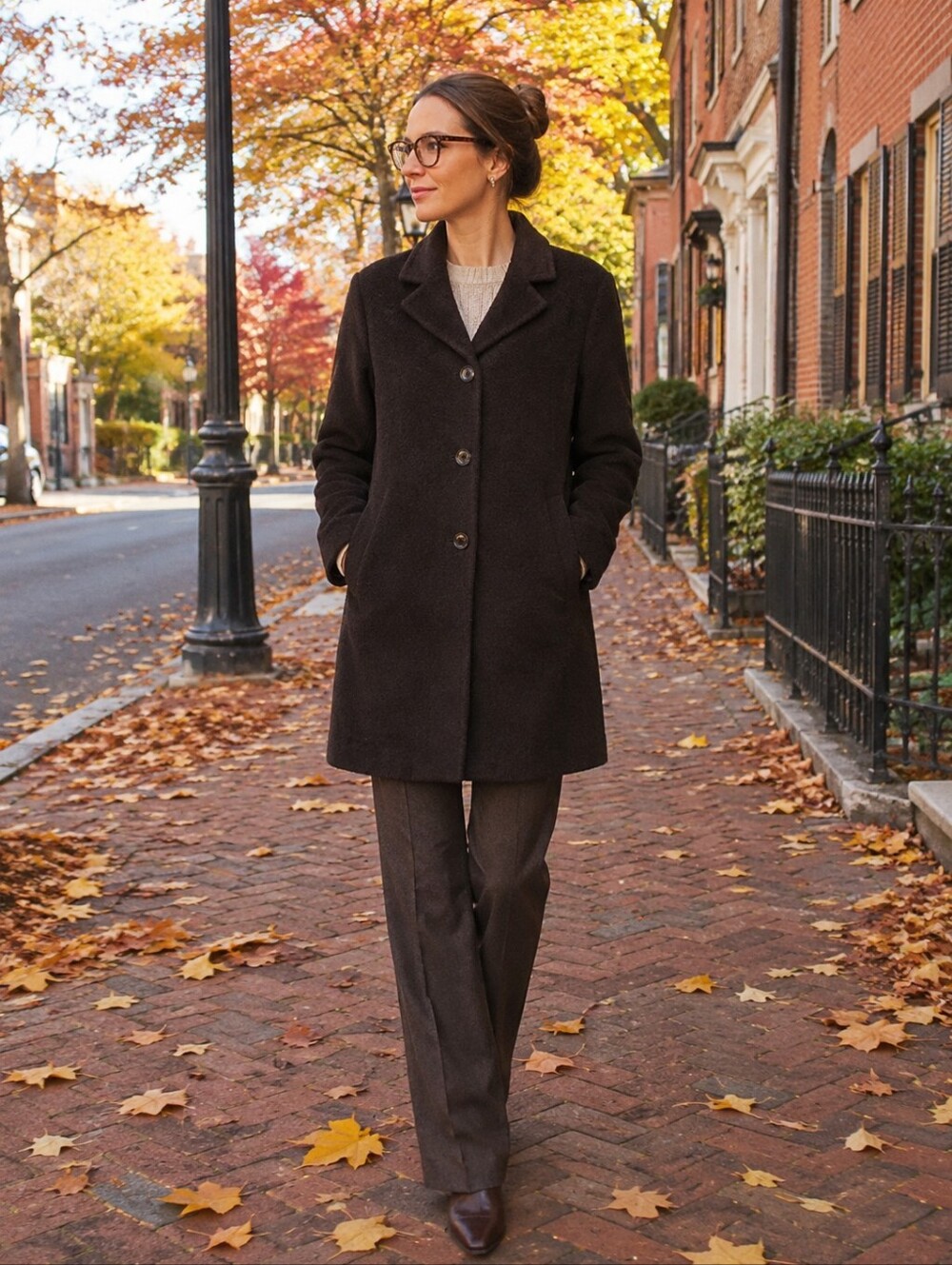 Vtg Suri alpaca brown long line coat size 6